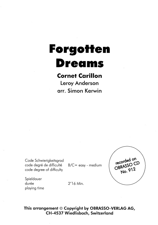 Forgotten Dreams - clicca qui