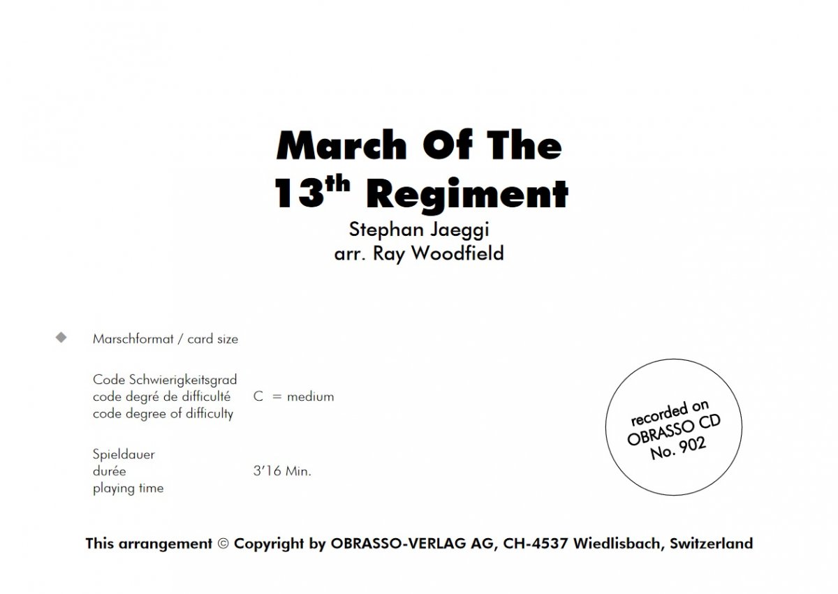 March of the 13th Regiment - clicca qui