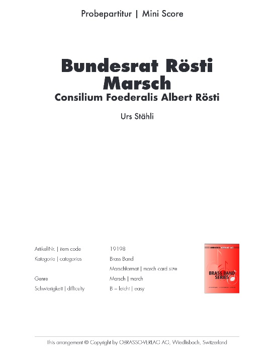 Bundesrat Rsti Marsch (Consilium Foederalis Albert Rsti) - clicca qui