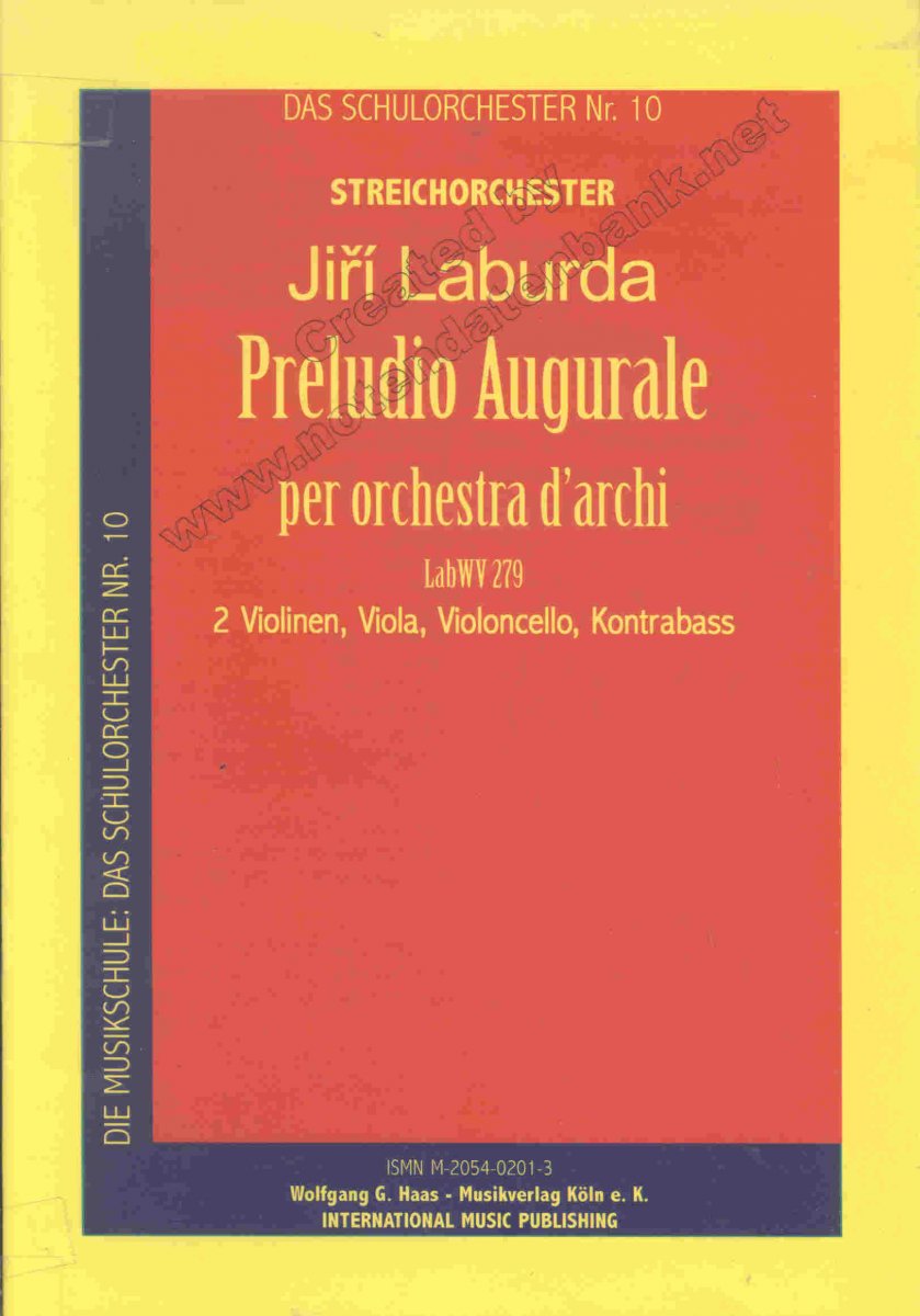 Preludio Augurale per orchestra d'archi (Partitur) - cliccare qui
