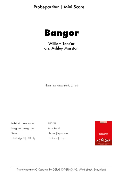 Bangor (Alone Thou Goest Forth, O Lord) - clicca qui
