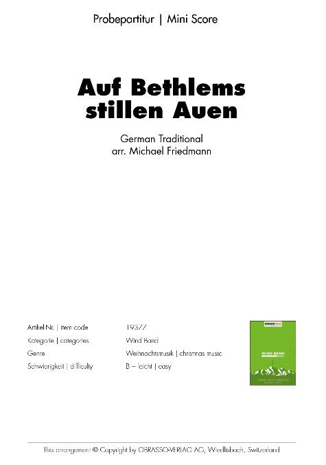 Auf Bethlems stillen Auen - clicca qui