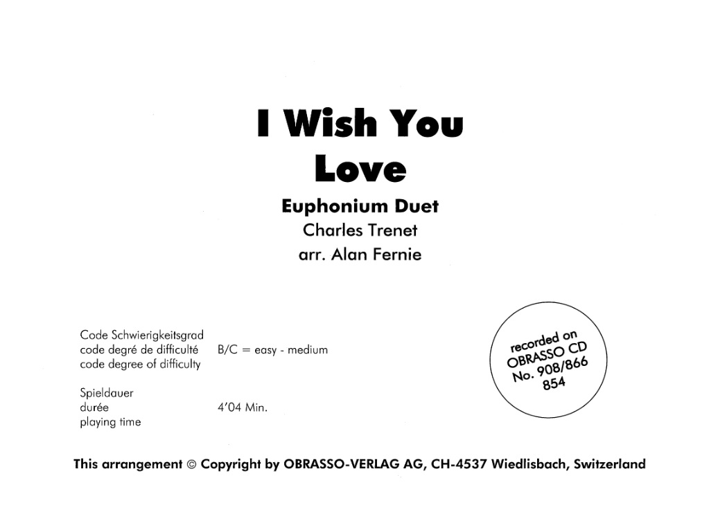 I Wish You Love - clicca qui