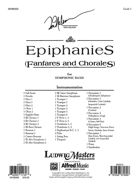 Epiphanies (Fanfares and Chorales) - clicca qui