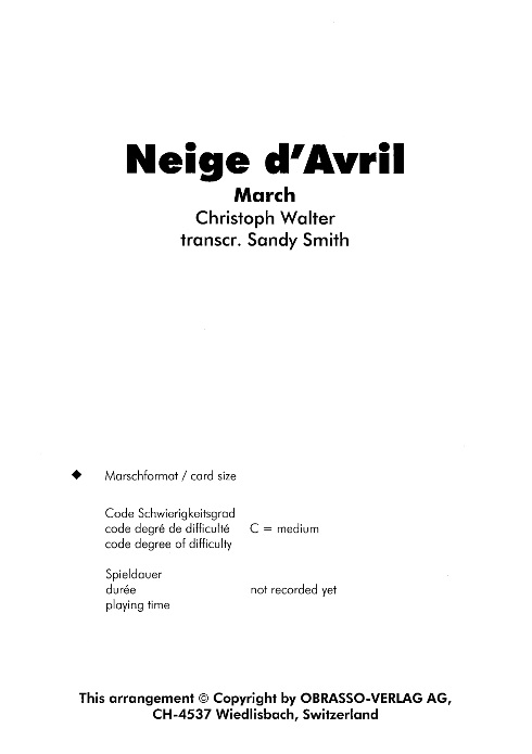 Neige d'Avril - clicca qui