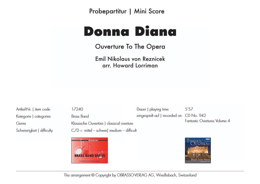 Donna Diana (Overture to the Opera) - clicca qui
