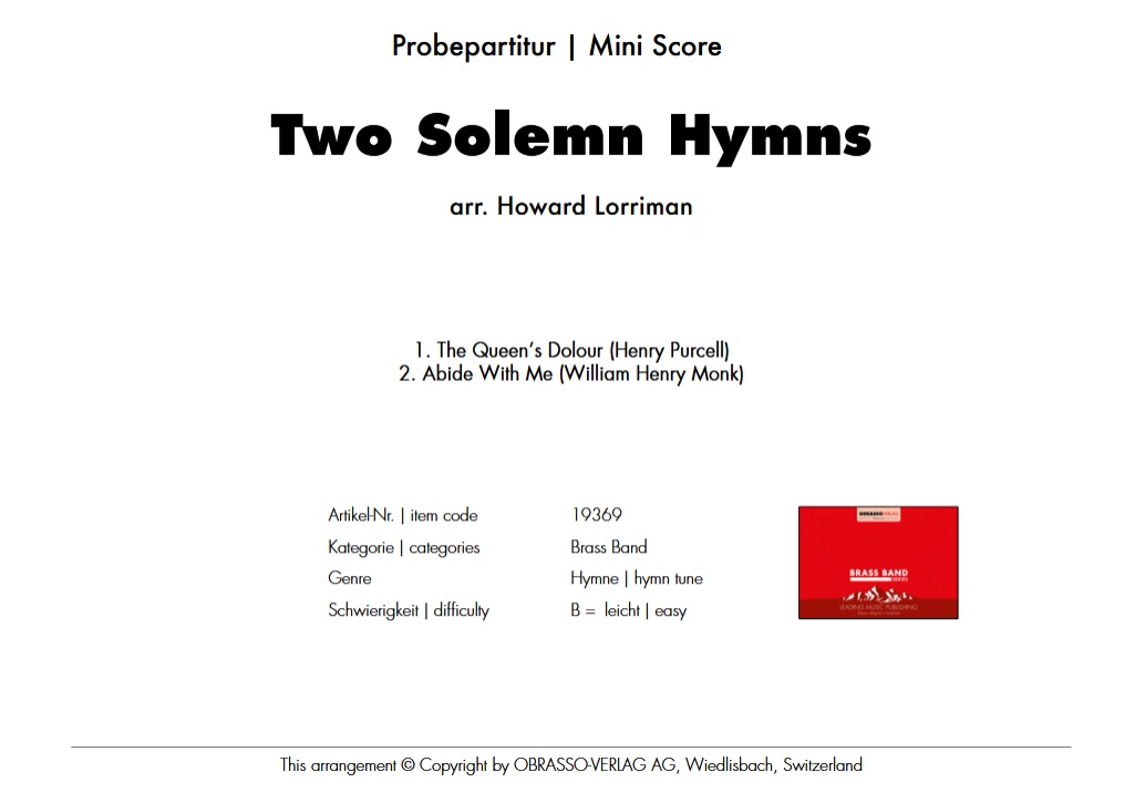 2 Solemn Hymns (Two) - clicca qui