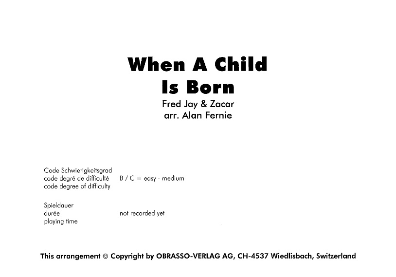When a Child is Born - clicca qui