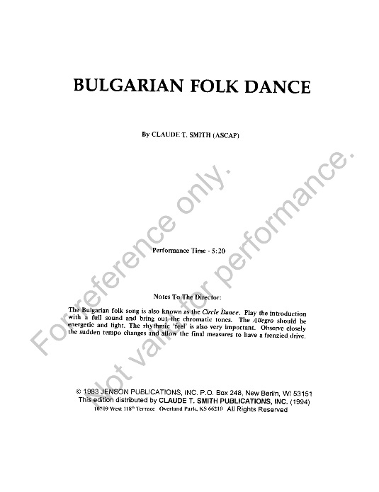 Bulgarian Folk Dance - clicca qui
