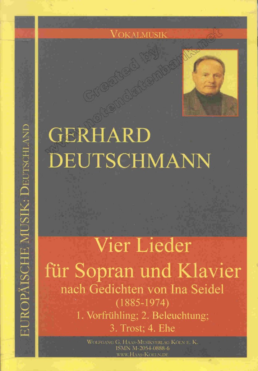 4 Lieder für Sopran und Klavier - cliccare qui 4 Lieder für Sopran und Klavier - cliccare qui