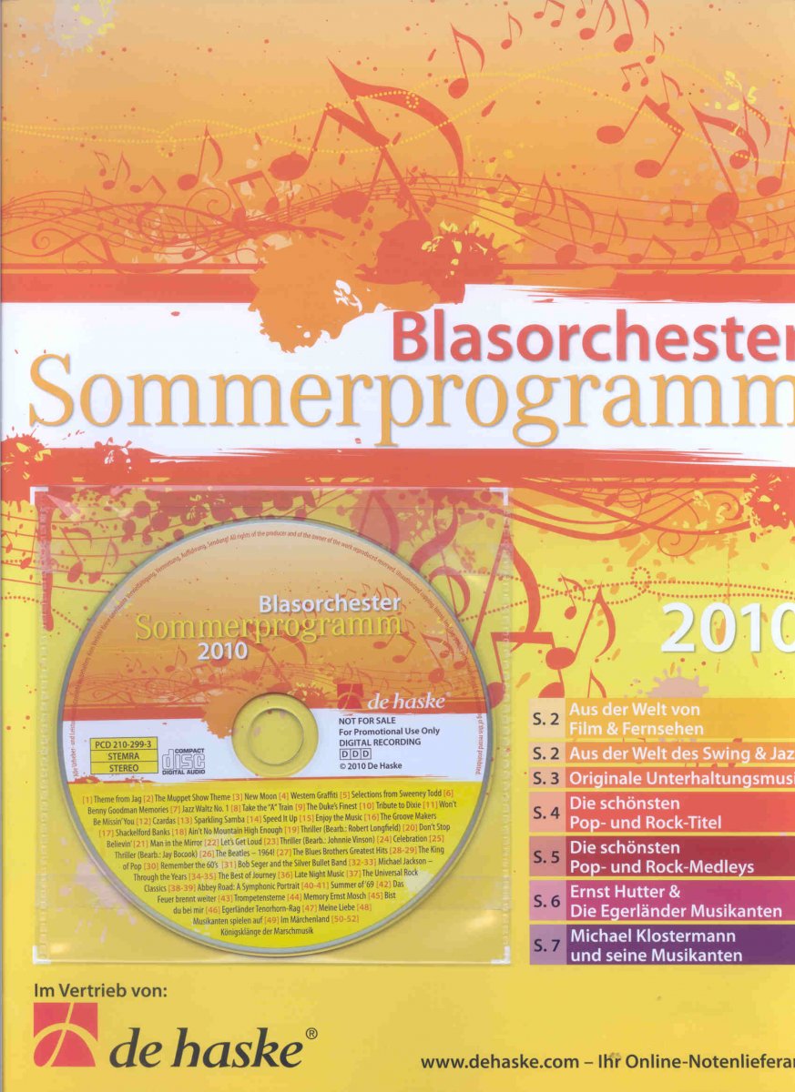 De Haske 2010 - Blasorchester Sommerprogramm - cliccare qui De Haske 2010 - Blasorchester Sommerprogramm - cliccare qui
