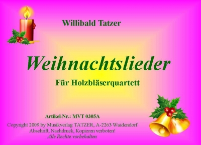 Weihnachtslieder für Holzbläserquartett - clicca per un'immagine più grande