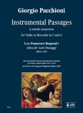 Instrumental Passages in melodic progression from Francesco Rognoni's �Selva de' varii Passaggi�, for Violin or - cliccare qui