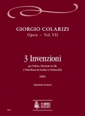 Selected Works #7; 3 Inventions for Violin, Clarinet and Bass Viol (Violoncello) - cliccare qui