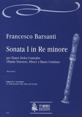 Sonata No. 1 in D minor for Treble Recorder (Flute, Oboe) and Continuo - cliccare qui Sonata No. 1 in D minor for Treble Recorder (Flute, Oboe) and Continuo - cliccare qui