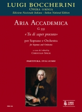 Aria accademica G 555 Tu di saper procura for Soprano and Orchestra - cliccare qui