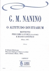 O Altitudo Divitiarum. Motet for Eigth-part Choir (SATB-SATB) and Continuo - clicca qui