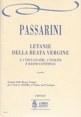 Letanie della Beata Vergine for 5 Voices (SSATB), 2 Violins and Continuo - clicca qui