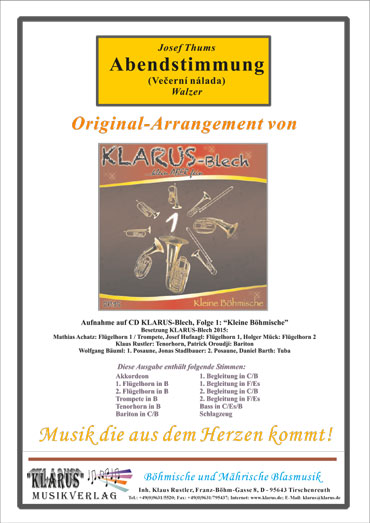 Abendstimmung (Vecerni nalada) - cliccare qui Abendstimmung (Vecerni nalada) - cliccare qui
