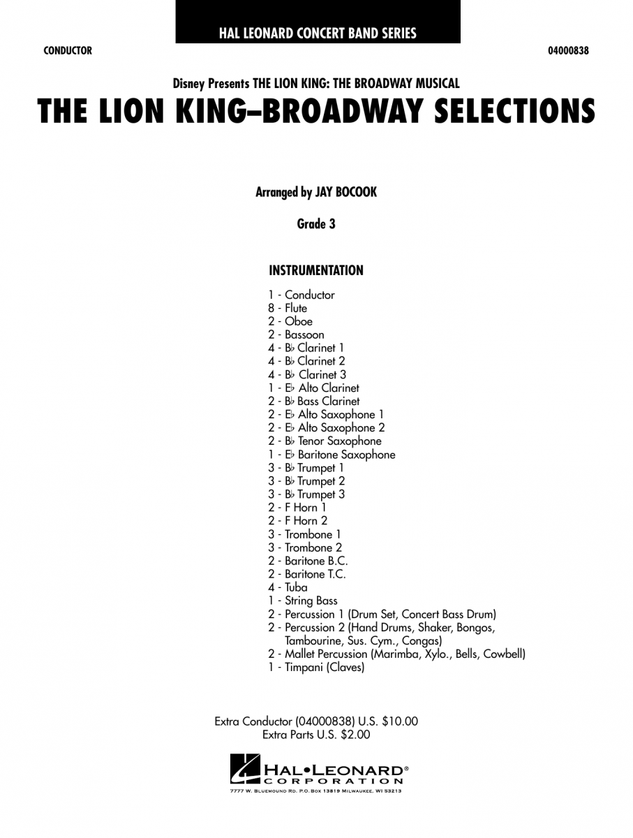 Lion King, The: Broadway Selections - clicca qui