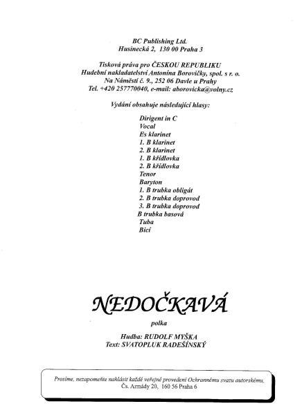 Böhmische Paradepolka (Nedockava) - cliccare qui Böhmische Paradepolka (Nedockava) - cliccare qui