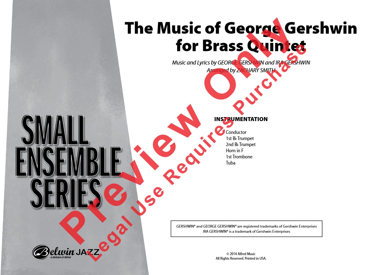Music of George Gershwin for Brass Quintet, The - clicca qui
