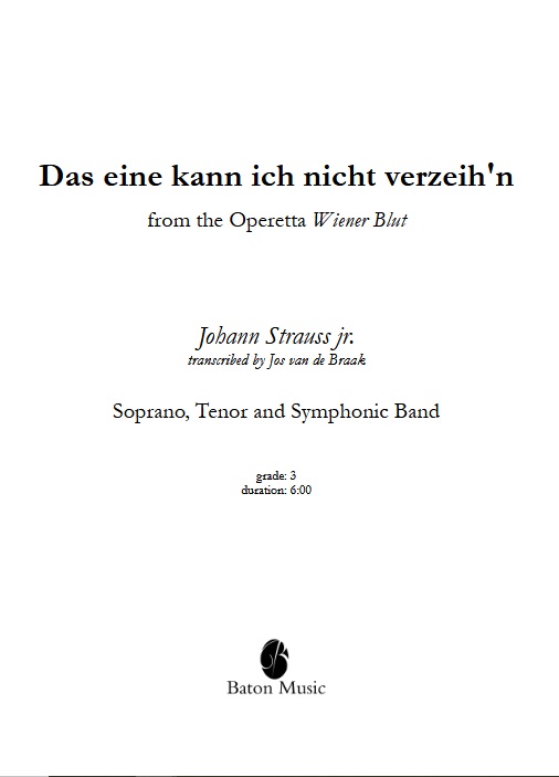 Das eine kann ich nicht verzeih'n (from 'Wiener Blut') - clicca qui