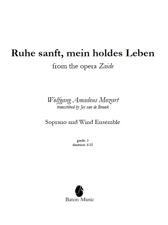 Ruhe sanft, mein holdes Leben (aus der Oper 'Das Serail') - clicca qui