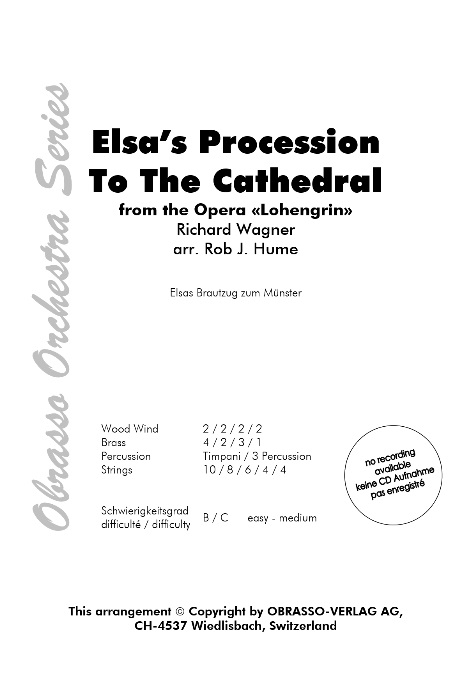 Elsa's Procession To The Cathedral (from 'Lohengrin') - clicca qui