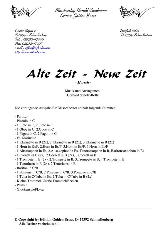 Alte Zeit - Neue Zeit - cliccare qui