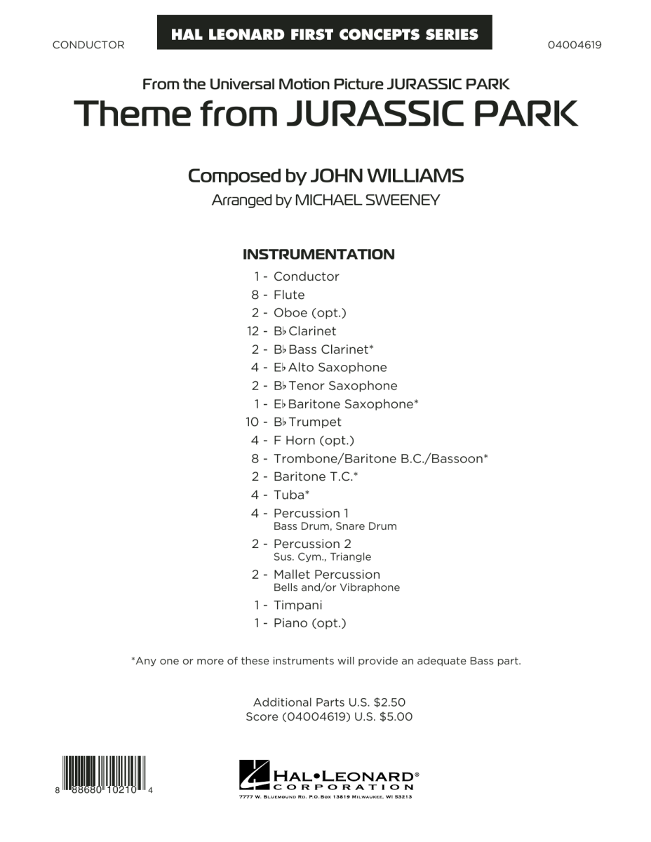 Theme from 'Jurassic Park' - clicca qui