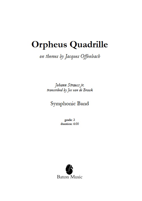 Orpheus Quadrille on themes by Jacques Offenbach - clicca qui