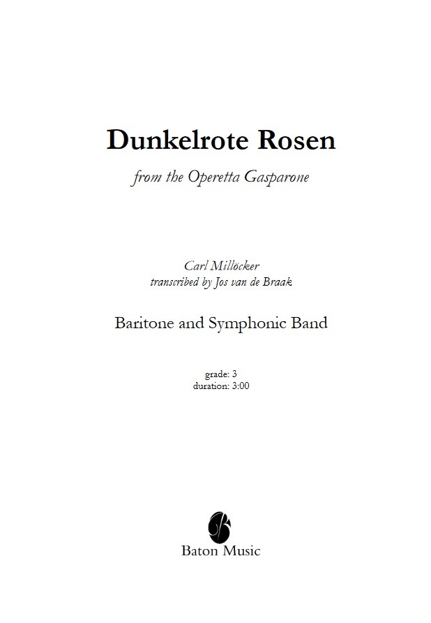 Dunkelrote Rosen (from the Operetta Gasparone) - clicca qui