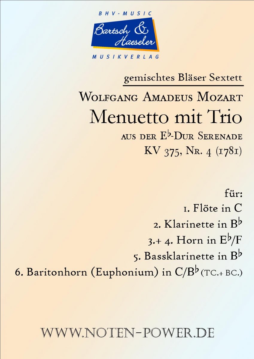 Menuetto mit Trio - cliccare qui Menuetto mit Trio - cliccare qui