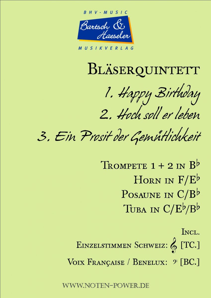 Happy Birthday - Hoch soll er leben - Ein Prosit - cliccare qui