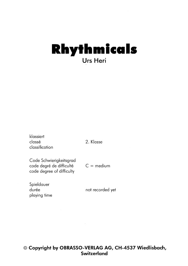 Rhythmicals - clicca qui