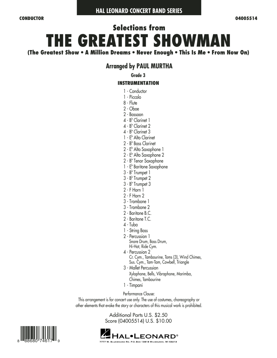 Selections from 'The Greatest Showman' - clicca qui