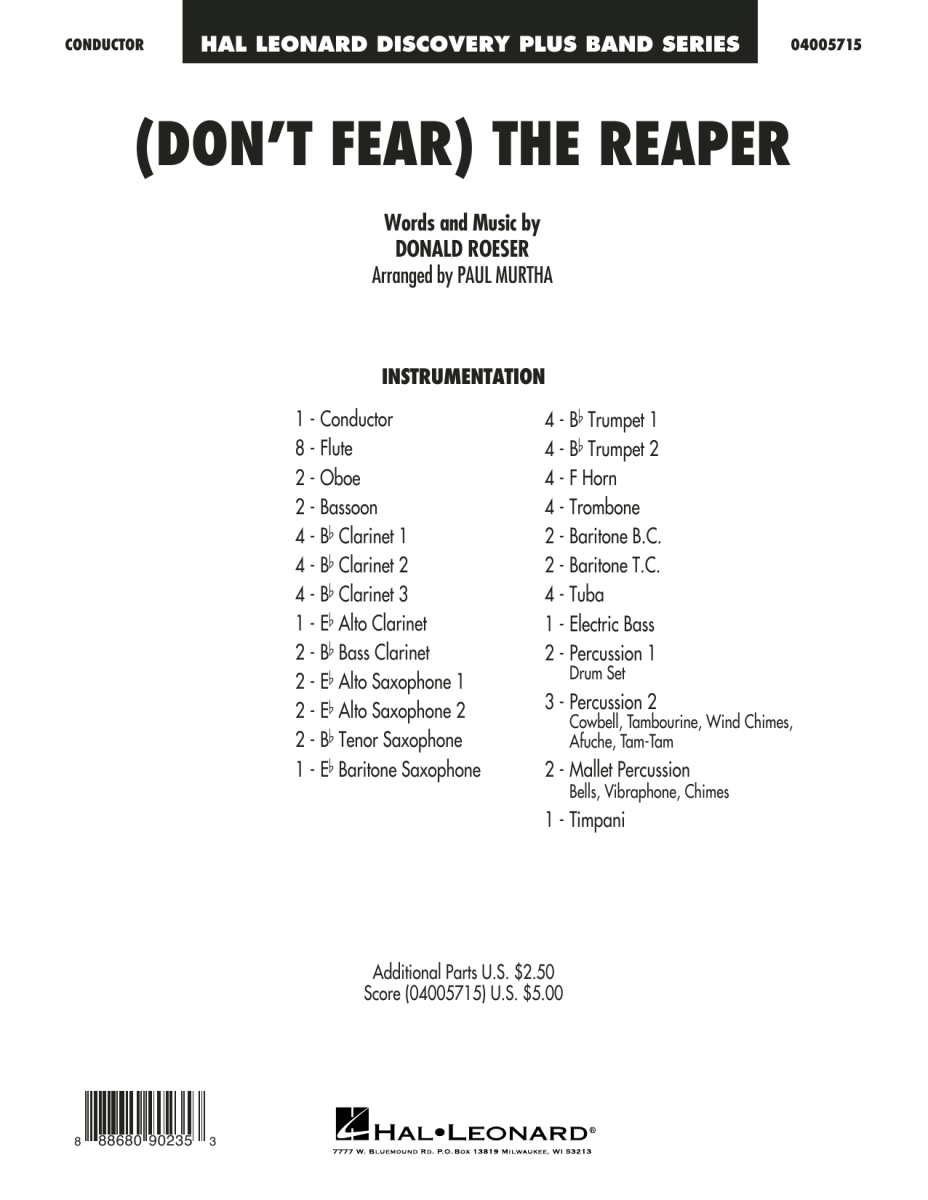 (Don't Fear) The Reaper - clicca qui