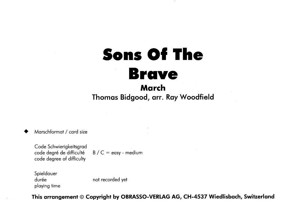 Sons of the Brave - clicca qui
