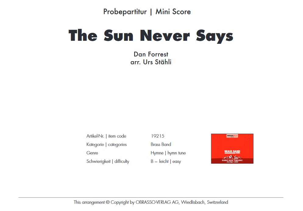 Sun Never Says, The - clicca qui