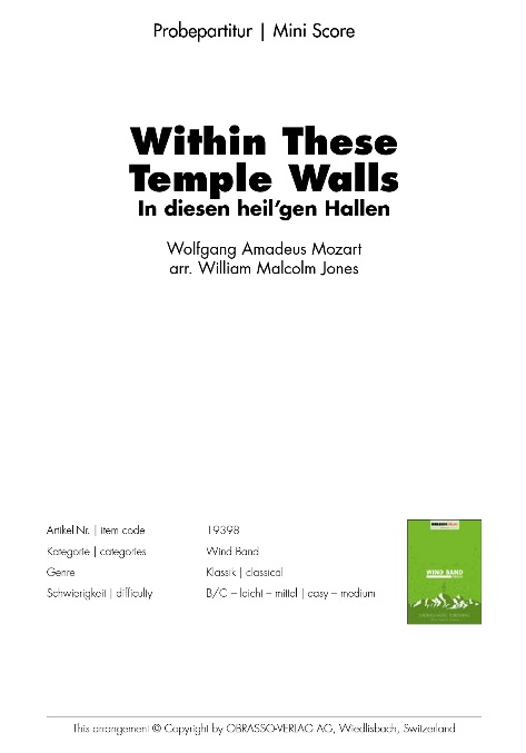 Within These Temple Walls (In diesen heil'gen Hallen) - clicca qui