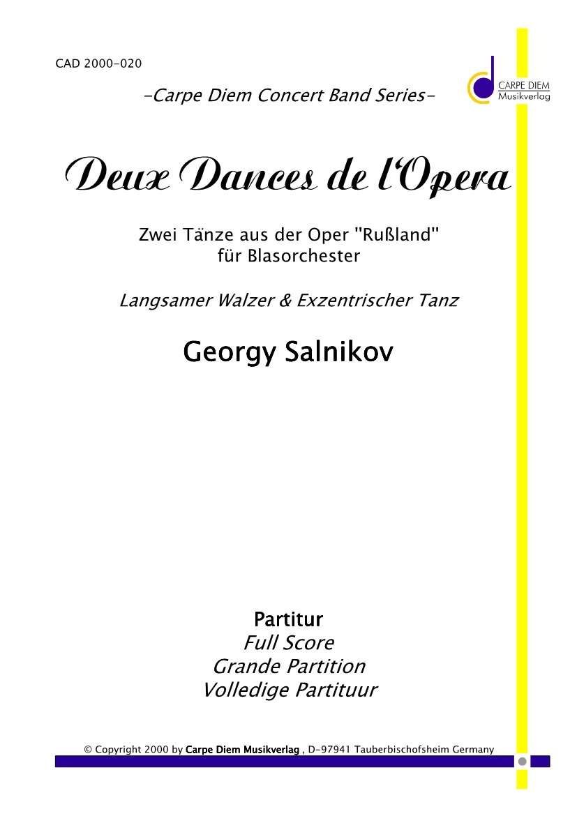 Deux Dances de l'opera - Zwei T�nze aus der Oper 'Lied aus Russland' - cliccare qui