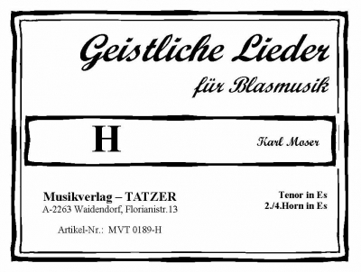 Geistliche Lieder fr Blasmusik, Heft H - clicca qui